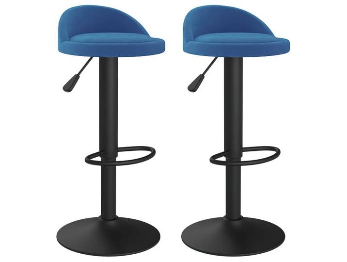 vidaXL Barhocker Barhocker 2 Stk. Blau Samt (2 St)
