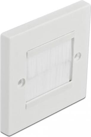 Delock kabelmanagement afdekplaat met witte borstelstroken, 86 x 86 mm