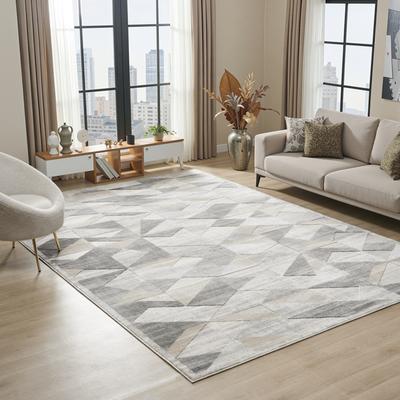 KALATY Vera Neutral Tones Geometric Area Rug