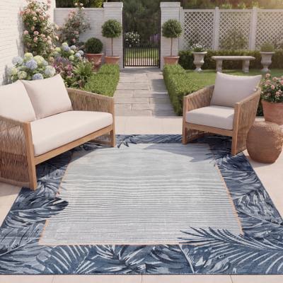 SAFAVIEH Cabana Tulsa Indoor/ Outdoor Tropical Border Rug