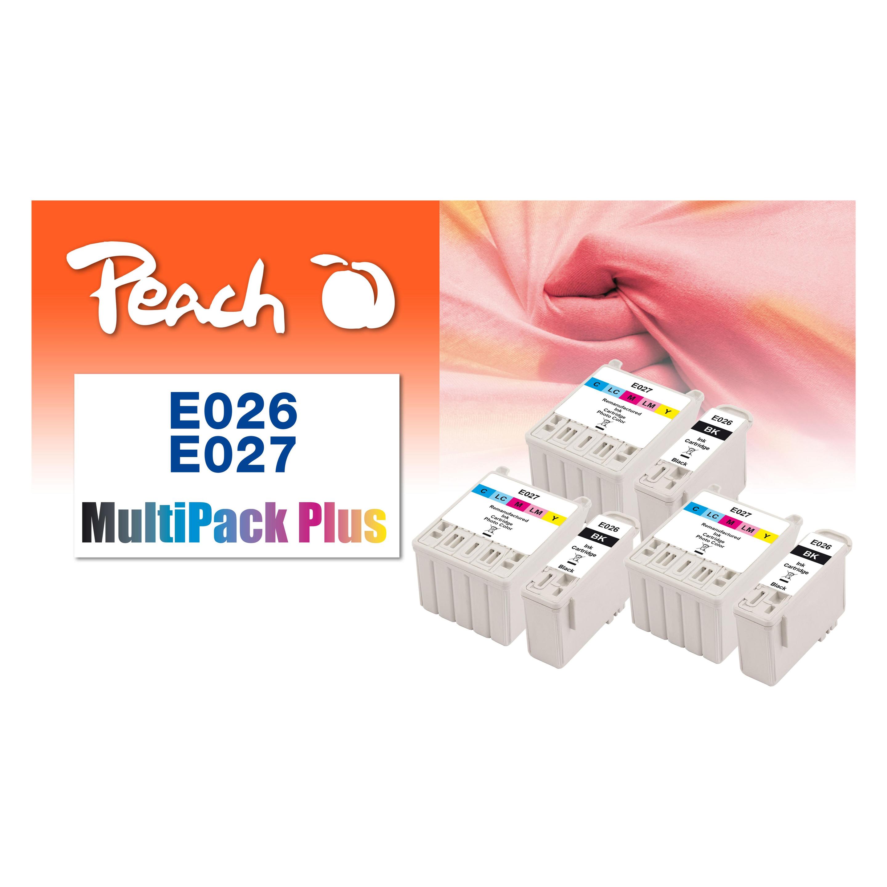 Peach Spar Pack Plus Tintenpatronen kompatibel zu Epson T026, T027 (33150762)