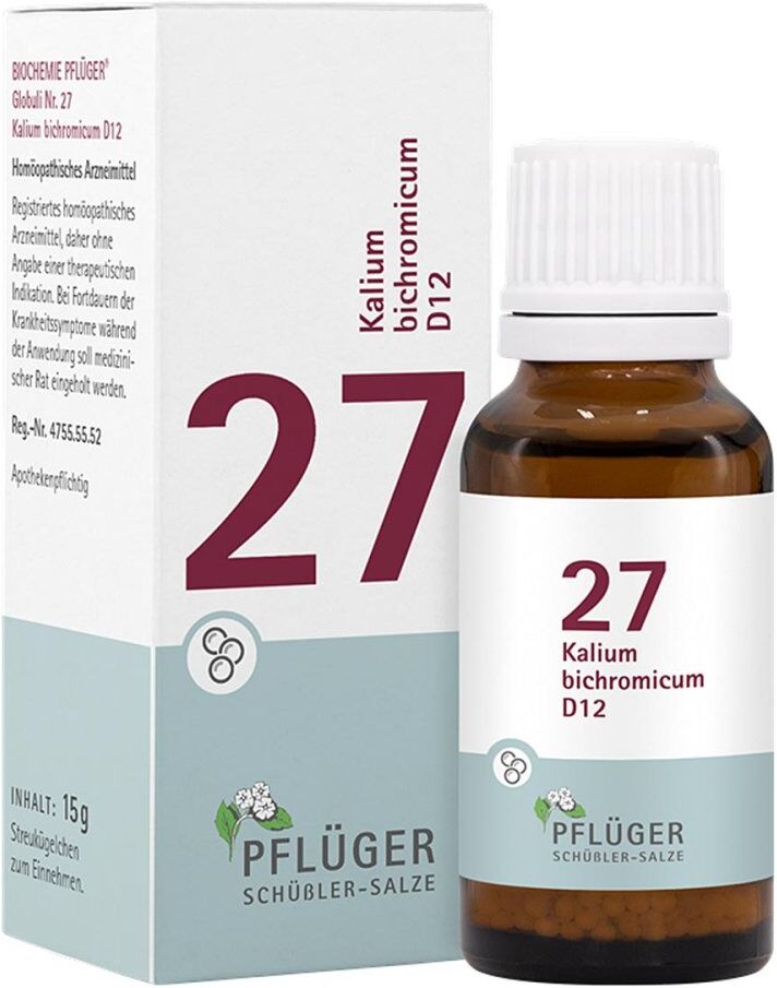 Schüßler Biochemie Pflüger 27 Kalium Bichromicum D12 Globuli