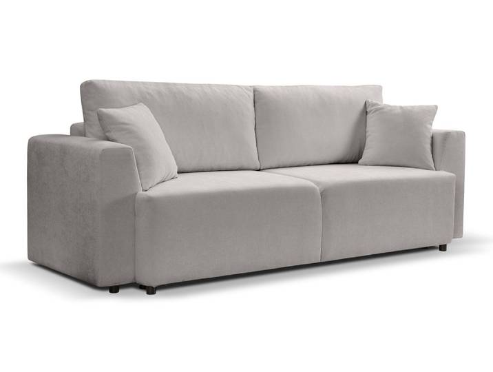 3-Sitzer Schlafsofa Point , 250cm , Webstoff , hellgrau