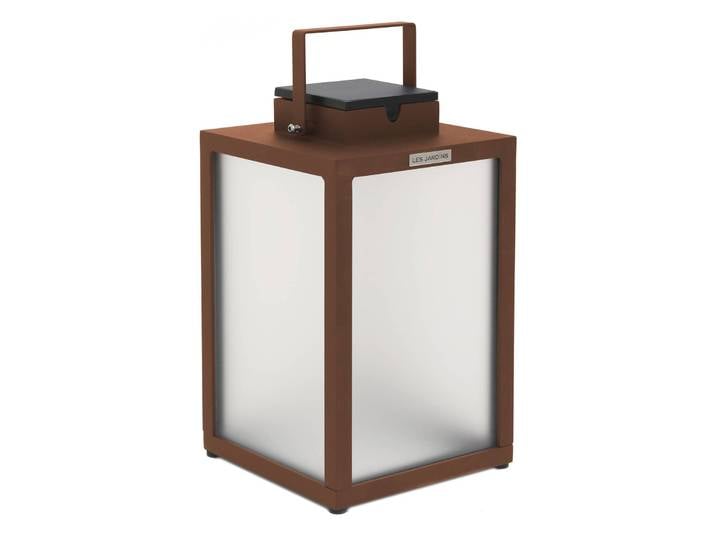 Les Jardins LED-Solarlaterne Tradition, corten, Höhe 40 cm dimmbar, braun / rost, Aluminium, Laternenform