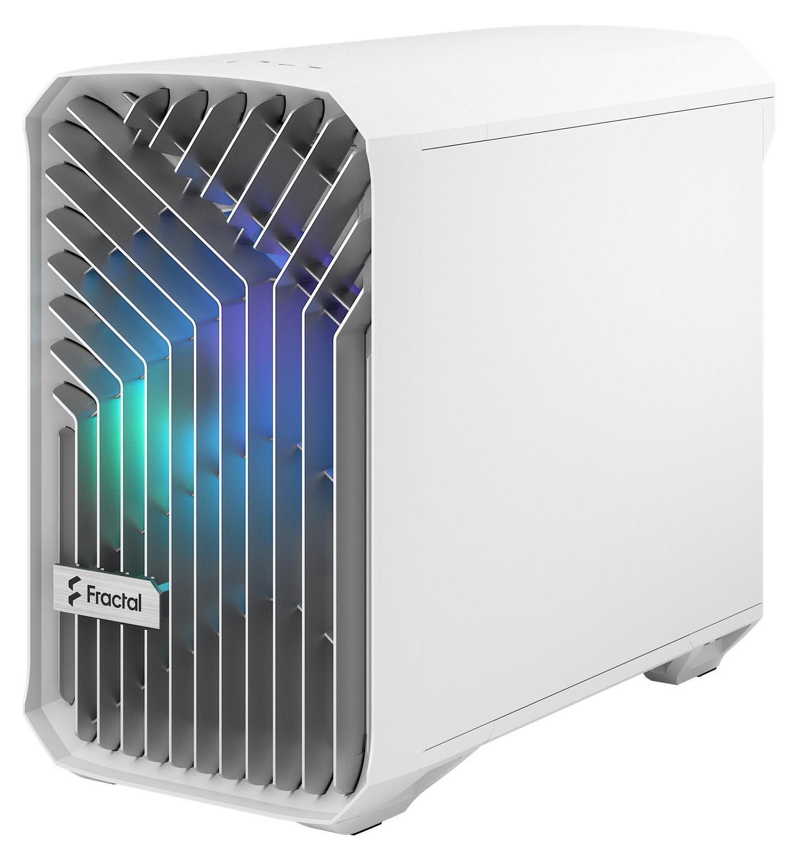 Fractal Design Torrent Nano, PC, Weiß, Mini-DTX, Mini-ITX, Stahl, Gehärtetes Glas, Multi, Taschenlüfter