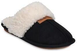 Women's Faux Shearling Memory Foam Scuff Slipper by GaaHuu in Black (Size M(7/8))