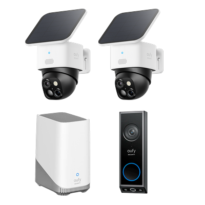 SoloCam S340 (2-Pack) + Video Doorbell E340 + eufy HomeBase™ S380 bundle