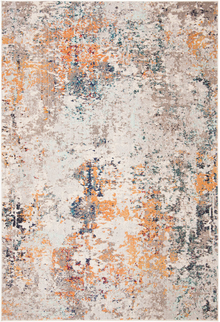 Rio Encinal Abstract Area Rug Beige Rectangle 91 x 152cm