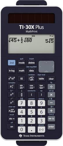 Texas Instruments TI-30X Plus MathPrint Schulrechner Schwarz Display (Stellen): 16 batteriebetrieben, solarbetrieben