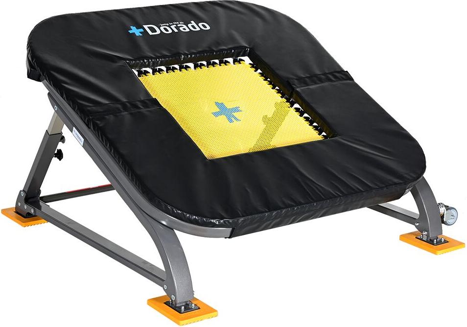 PE-Redskaber Minitramp "Dorado", 36 Federn, gelbes Sprungtuch