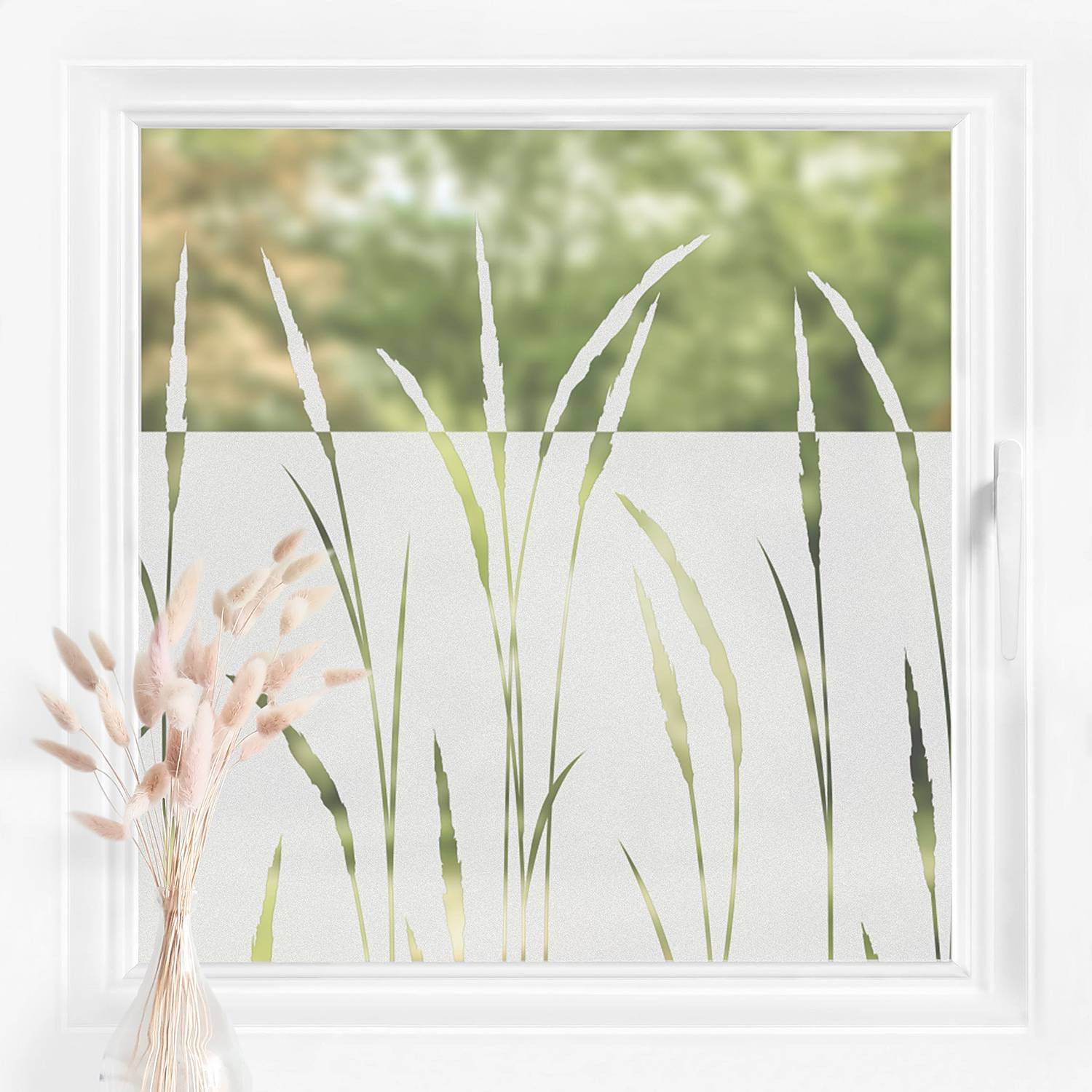 home24 Raamfolie Brins polyetheen wit 200 x 60 cm