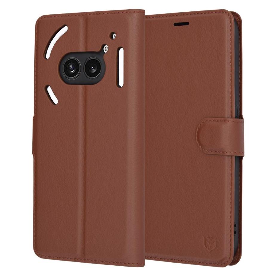 Techsuit - Leather Folio - Nothing Phone (2a) / (2a) Plus - Brown (Nothing Phone (2a)) (56347975)