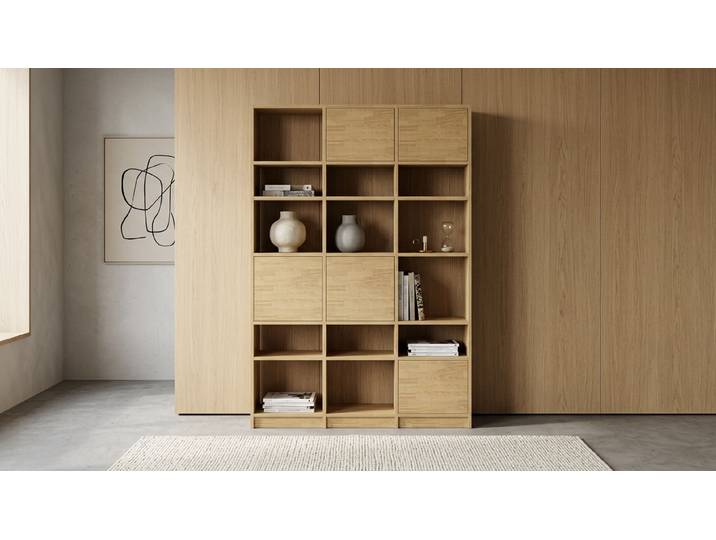 Bibliothèque moderne sur mesure Pickawood Chêne Naturel huilé