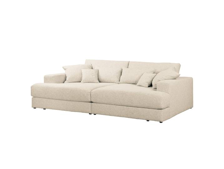 Big-Sofa Beige Webstoff Hevi 290 x 65 x 170cm Modern