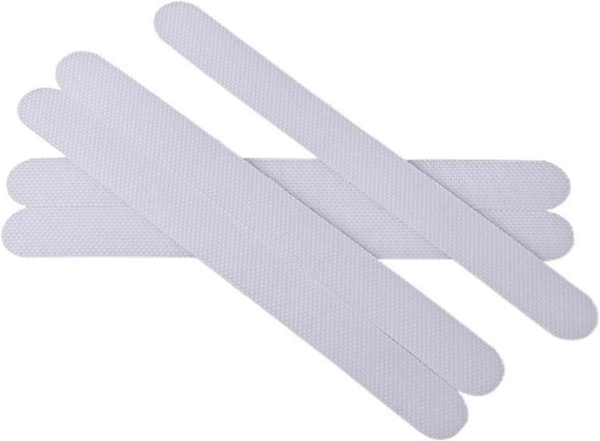 Set van 5 transparante antislip strips om uitglijden te voorkomen