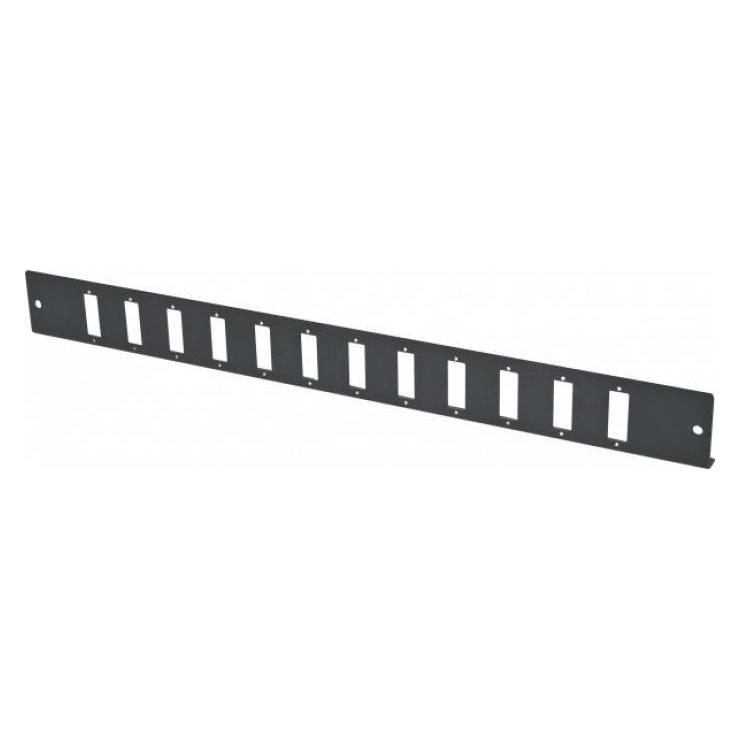 Dexlan LWL Frontplatte unbestückt für LWL Spleissbox, 12 x SC Duplex (395418)