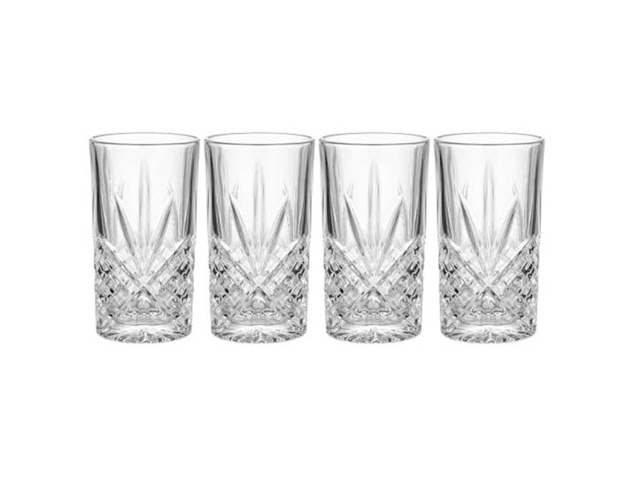 BUTLERS 4er Set Longdrinkgläser 330 ml Klarglas - CRYSTAL CLUB -