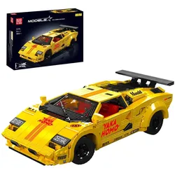 Mould King 13194 – Ferngesteuerter Lambo Countach Gelb (80er Jahre) Modellbausatz