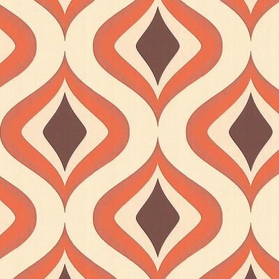 Superfresco Easy Trippy Orange Wallpaper