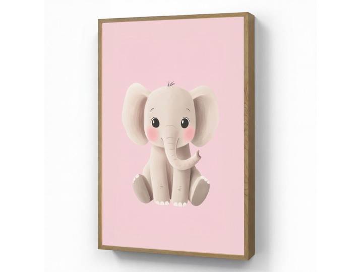 OnlyWow Nachttischlampe MIT Akku Elefant - Baby - Rosa - Cartoon 70x100 cm, Rechteckig, LED integrated, 70x100x8 cm, Lampen & Leuchten, Innenbeleuchtung, Nachtlichter
