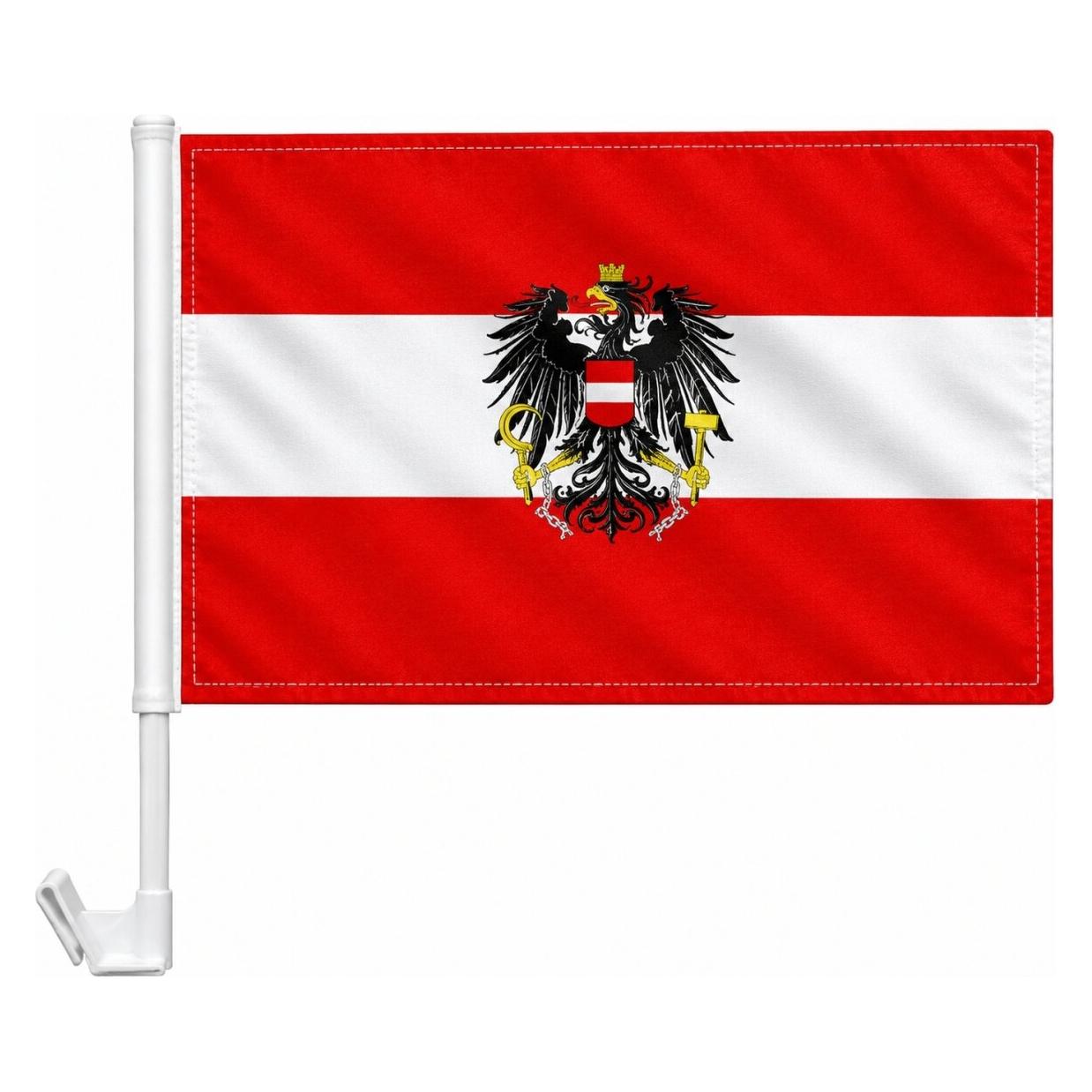 trends4cents Autoflagge Österreich 30 x 40 cm Auto Flagge Fahne Autofahne Fensterflagge Fanfahne (30 x 40 cm) (32205208)