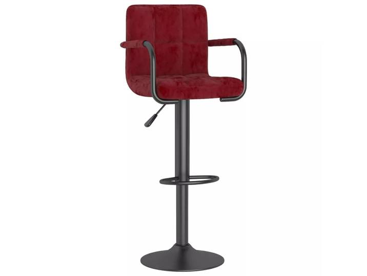 VidaXL - Barhocker samt, One Size, Rot Bunt