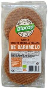 Biocop Wafels Bolacha Waffle Recheada De Caramelo 175g Caramelo