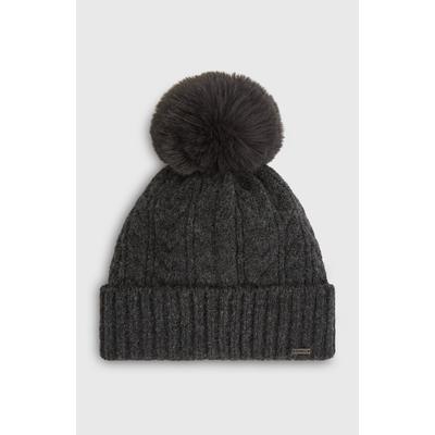 Beanie O'NEILL "NORA", Damen, raven, Obermaterial: 81% Polyester, 16% Polyacryl, 3% Elasthan, Mützen Beanie, mit grobem Strickmuster