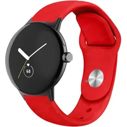 Cover-Discount Google Pixel Watch - Silikon Ersatzarmband rot (Silikon), Uhrenarmband, Rot