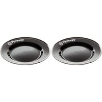 Emaille Teller px-plate-s, 2 Stück schwarz, Ø 22cm