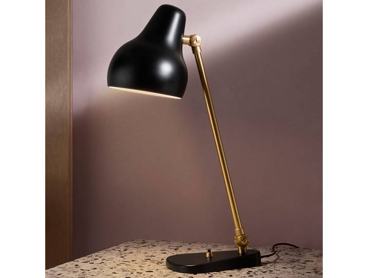 Design Bureaulamp VL38, zwart, Woon-/ Eetkamer, Aluminium, Design, tafellamp