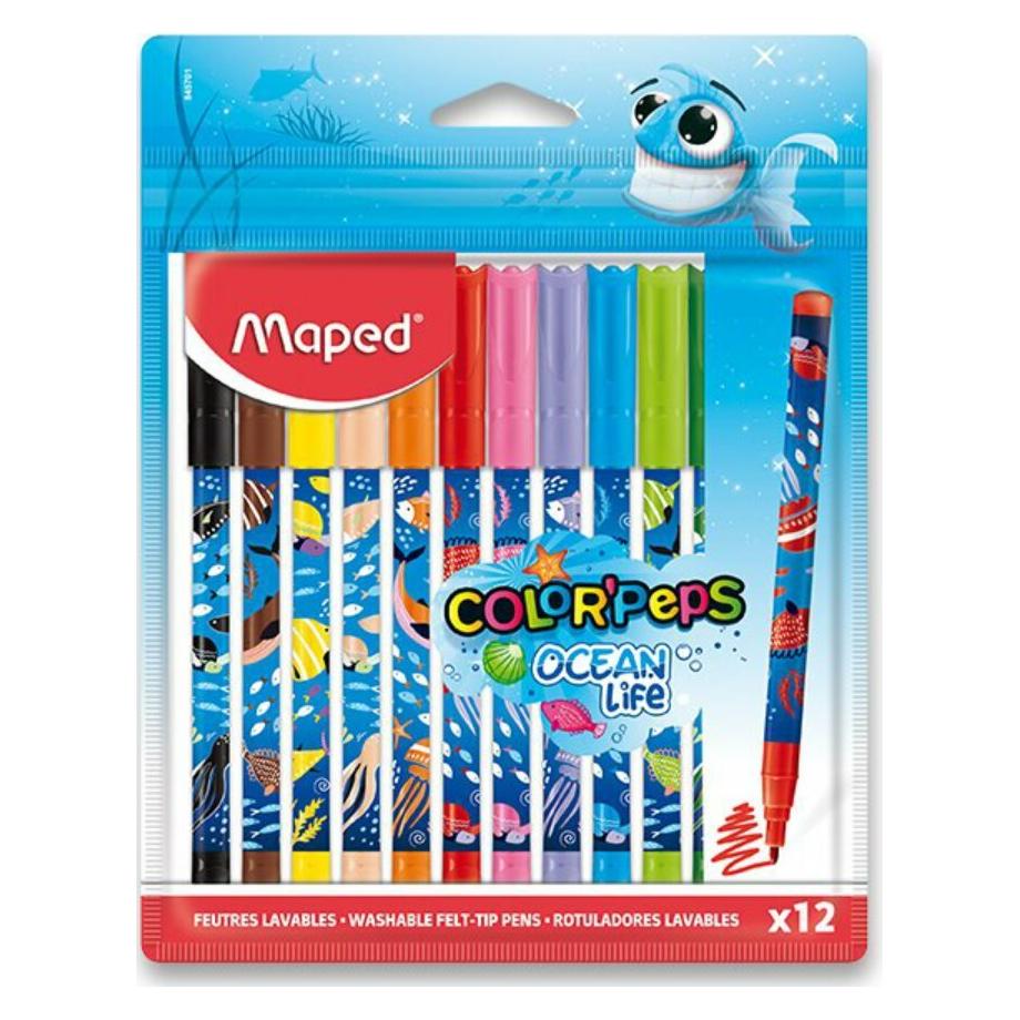 Maped 12 Ocean Life Filzstifte farbsortiert (12x) (845701)