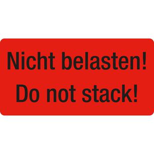 Eichner Hinweisetiketten Nicht belasten, 50 x 100mm, selbstklebend, auf Rolle, 250 Stück