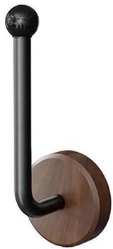 Uplift Picks Nordic Wood Self Adhesive No Drill Wall Hook black C