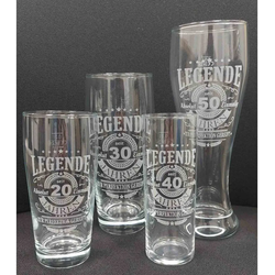 Luxentu Kölschglas Bierglas Kölner Stange 0,2l mit Eichung - Legende seit 40 Jahren