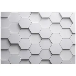 FOTOTAPETE 3D Hexagone Grau 200x140 cm