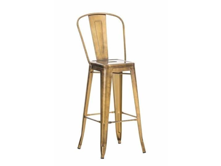 Tabouret de Bar - COLOMIEUX - Or - Métal - Style Classique
