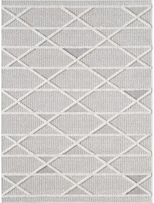 Domani Bella Modern Moroccan Trellis Textured Indoor / Outdoor Area Rug