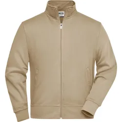 James & Nicholson Unisex Sweatjacke mit Stehkragen JN836 stone S