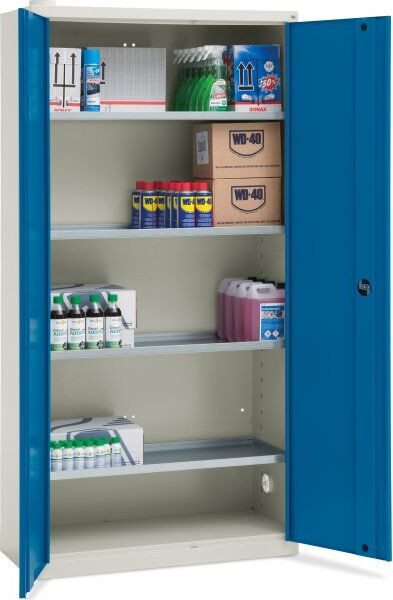 Blika Kemikalieskab Ks-1, 4 Hylder, 200x100x44,5cm