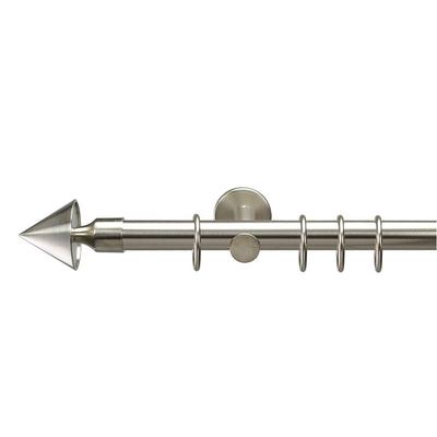 Gardinenstange LIEDECO "Kegel", silber (silberfarben), L:120cm Ø:20mm, Metall, Gardinenstangen