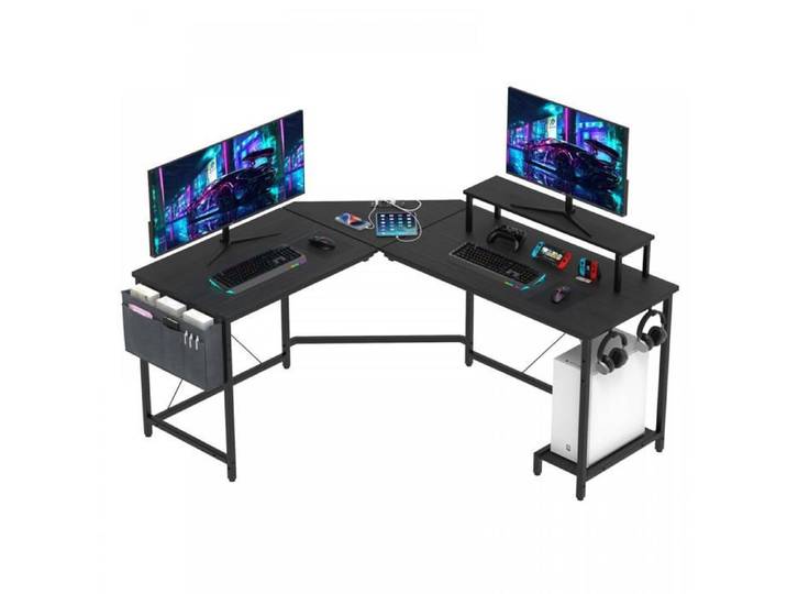 Table de jeu en forme de L - Grand espace polyvalent -MEUBLE INFORMATIQUE- XJING