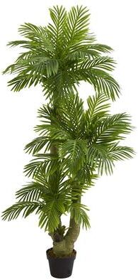 Nearly Natural 5' Triple Phoenix Palm Artificial Tree - h: 5 ft. w: 11 in. d: 6 in