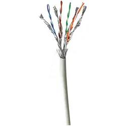 Nedis Netzwerk-Kabel Rollen CAT7 Solid S/FTP Reines Kupfer 50.0 m Innenbereich Rund (S/FTP, CAT7, 50 m), Netzwerkkabel
