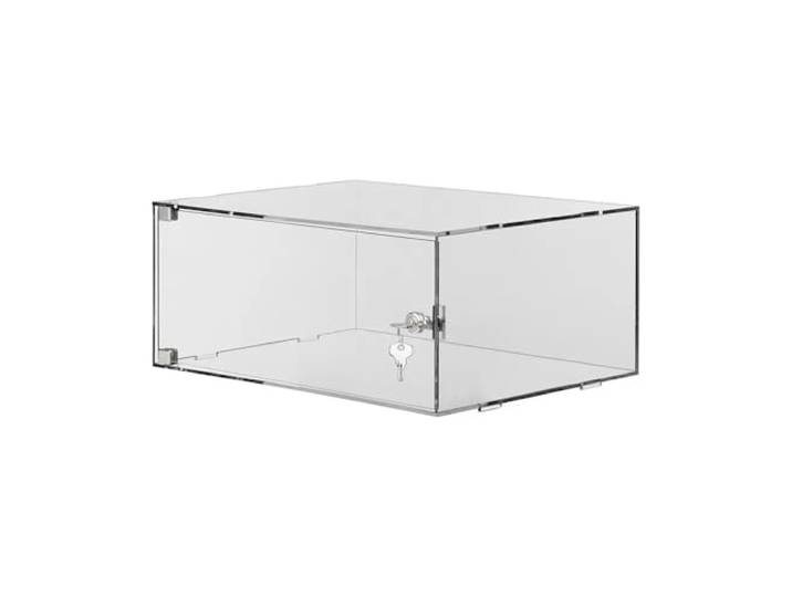 Thekenvitrine / Tischvitrine „Lilium“ aus Acrylglas mit Schloss Verkaufsvitrine Präsentationsvitrine Schauvitrine Ausstellungsvitrine Warenvitrine