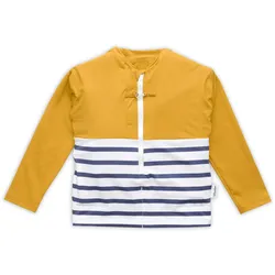 Floatee - Das Anti-Ertrinken T-Shirt für Kinder mit UV-Schutz, gelb - Gr. 110 | Langarm T-Shirt Komplettset
