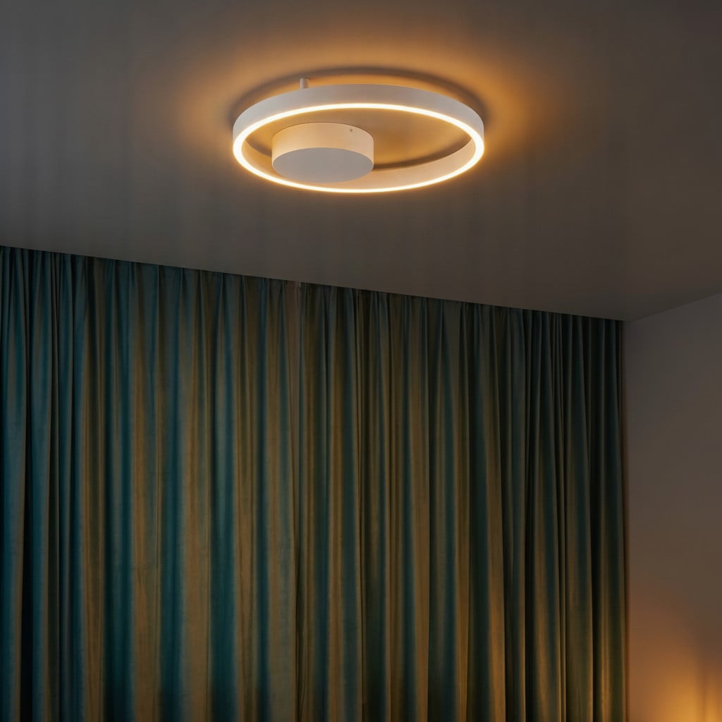 Lyora Plafondlamp Hedra rond wit aluminium met LED