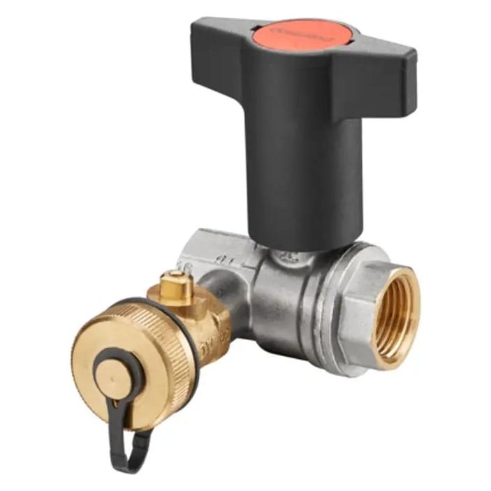 Oventrop OV Knebelgriff-Kugelhahn Optibal PN 16 MS mit Entleerung DN 15 1/2Zoll IG (1697804)