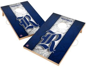 Skip's Garage Vintage Rice University Owls Regulation 2x4 Cornhole Set