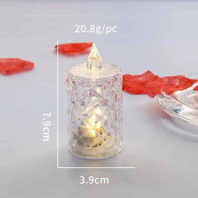 Inspired Living Crystal Glow Flameless LED Candle For Wedding And Home Decor l crystal Candle 3pcs